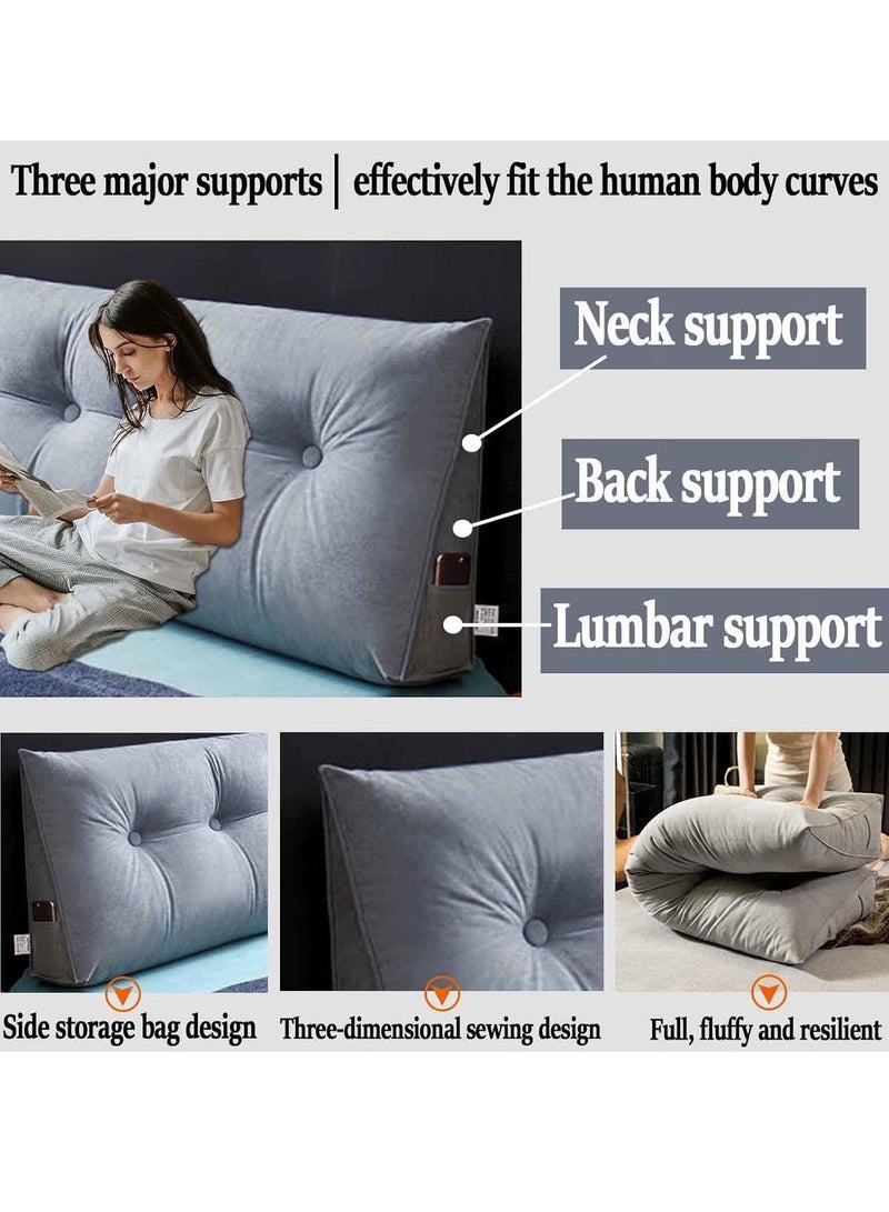3 in 1 Soft Reading Pillow, Wedge Pillow Sofa, Lumbar Pillow Bed Cushion, Back Support Cushion, Seat Cushion, Neck Support Pillow, Bed Chair Cushion, Headboard Bed Pillow - Image 5