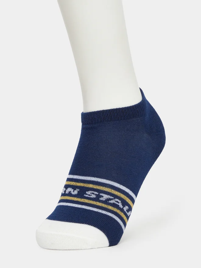 ستايلي Styli Pack of 5 - Striped Detail Ankle Socks