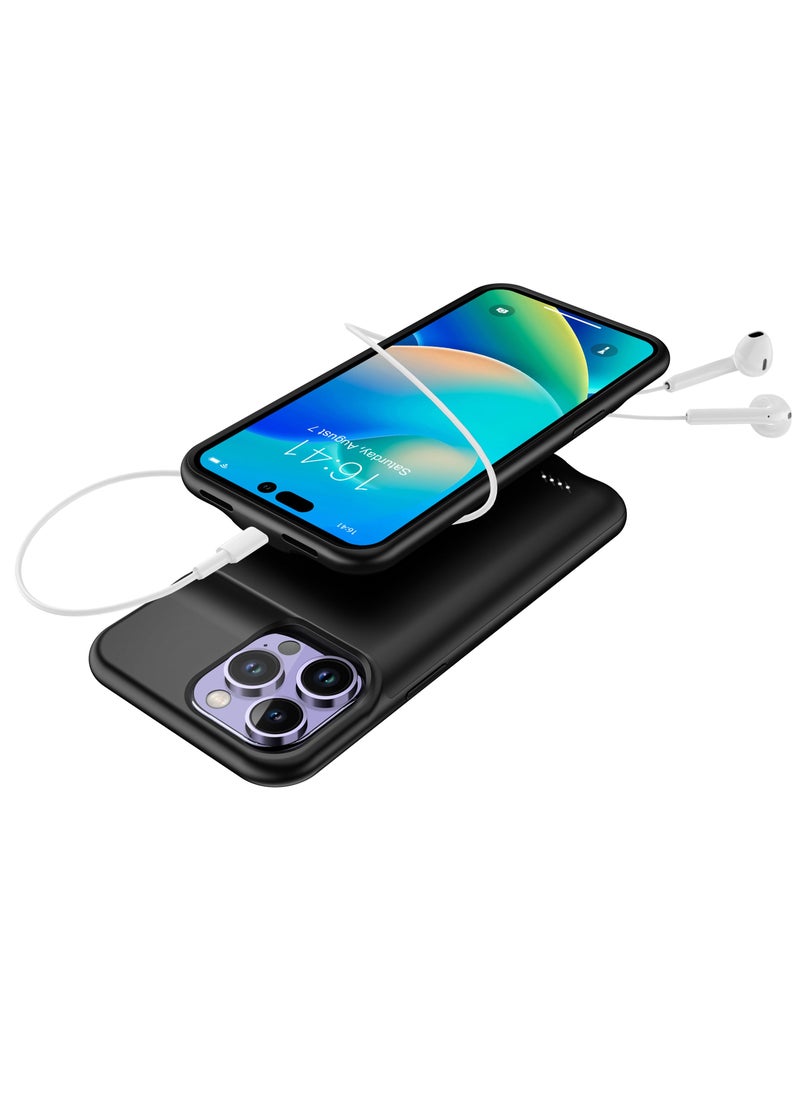 Generic - 7000mAh Battery Case Cover Rechargeable Extended Power Bank Wireless for iPhone 14 - Image 1