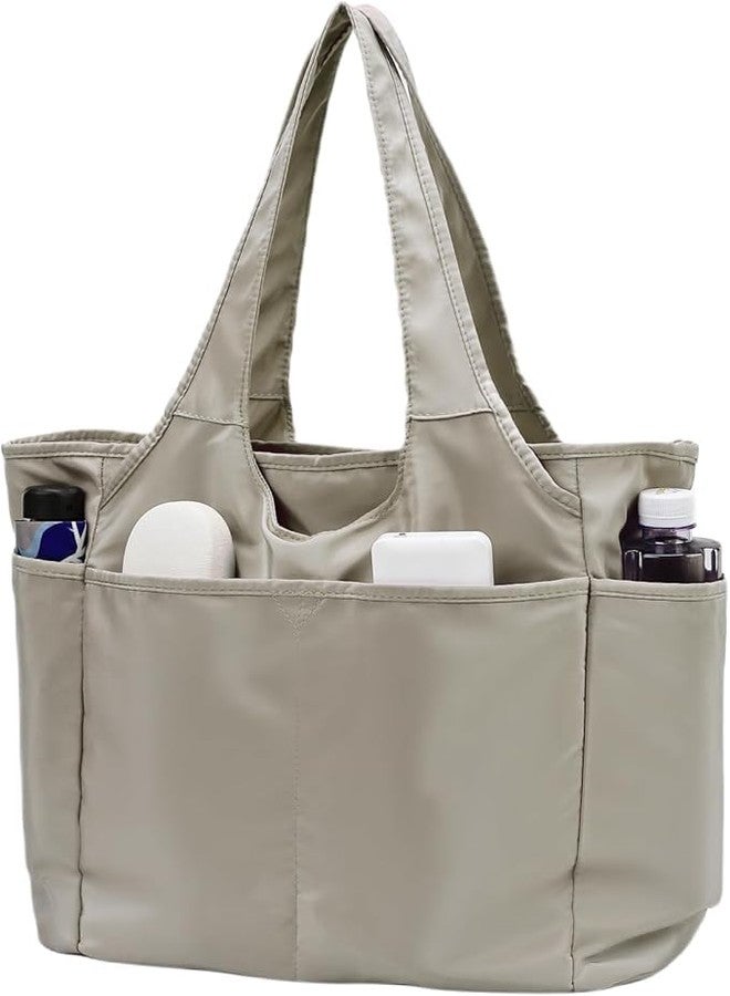 Voroly Tote Bag Women Casual Handbag Shoulder Bag Purses with Zipper and Pockets for Work School Gym Travel Shopping (GREY) - Image 1
