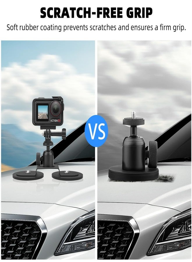 BRDRC Magnetic Car Mount for Osmo Pocket 3, Magnet Outside Camera Phone Holder Clip Stand for GoPro Hero Black Max, for Insta360 X4 X3 Ace Pro Go 3S, for DJI Action 4 3, for iPhone Samsung Accessories - Image 4