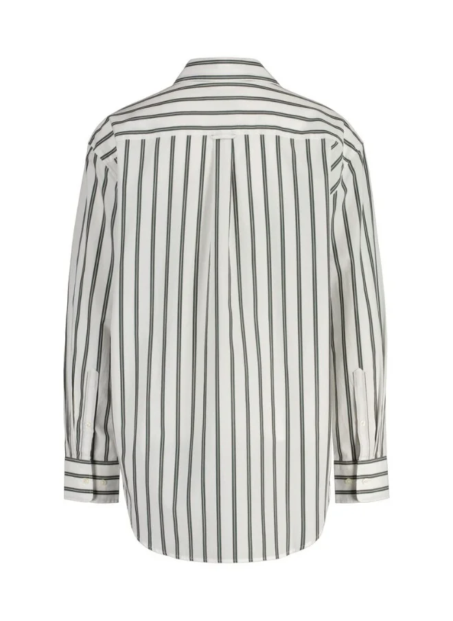 غانت Gant Relaxed Fit Striped Poplin Shirt