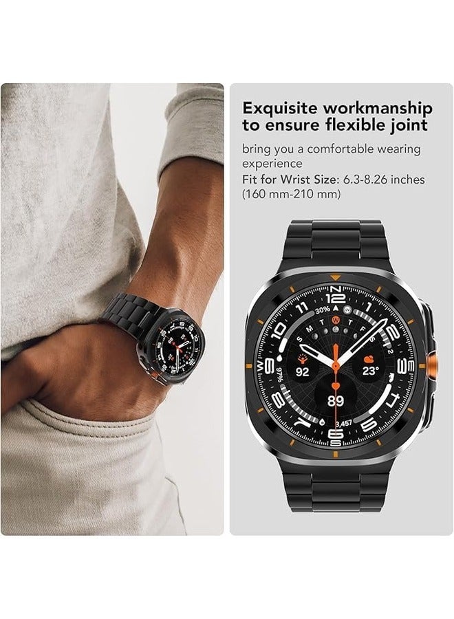 ELTRAZONE NEW Stainless Steel Metal Band for Samsung Galaxy Watch Ultra 47mm (2024) - Premium Strap for Men and Women, Not Compatible with Galaxy Watch 7/6/5/4 or Watch 6/4 Classic  - Image 2