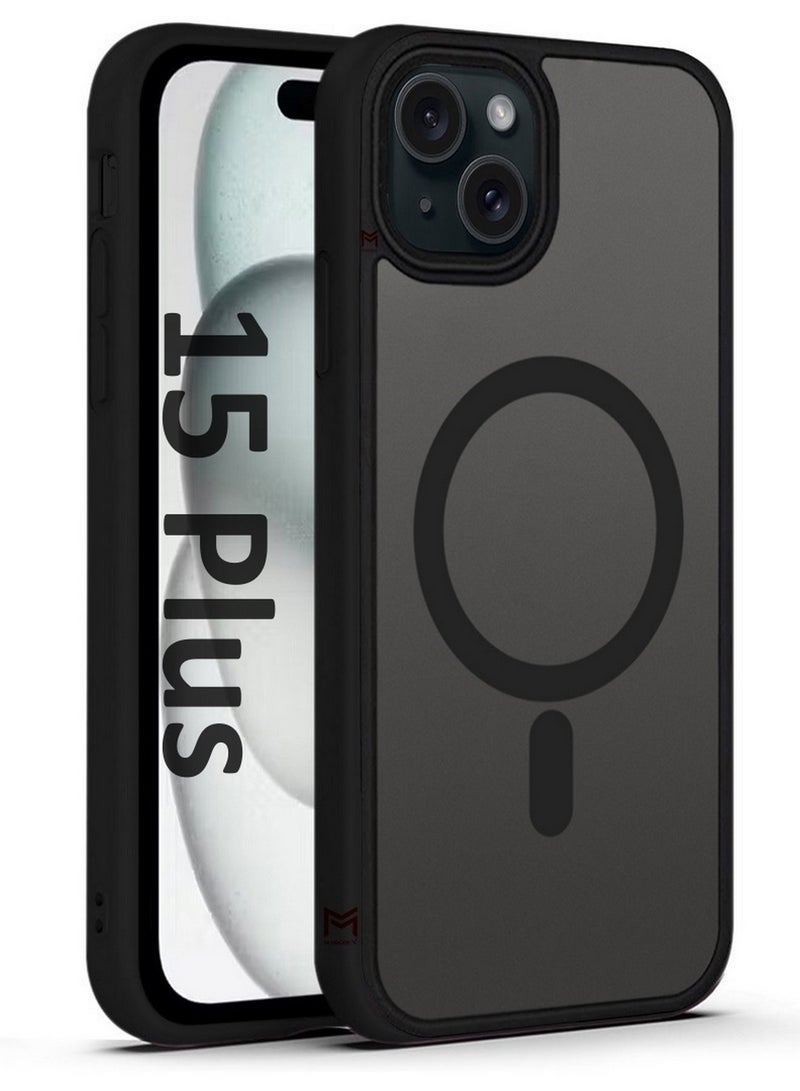 CATANES Magnetic Slim Protective Case for iPhone 15 Plus - with Wireless Charging Support - Black - Image 1