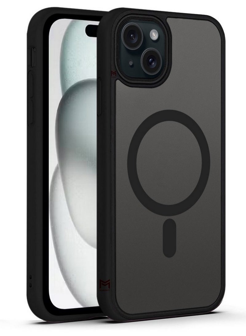 CATANES Magnetic Slim Protective Case for iPhone 15 Plus - with Wireless Charging Support - Black - Image 3