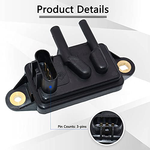 KEJSTED EGR Valve Pressure Feedback Sensor DPFE15 Compatible with 94-10 Ford Expedition Focus Escape F150 Mercury Lincoln Town Car Mazda Truck F77Z9J460AB 1L3Z9J460AA F48E9J460BA VP8T EPS4 - Image 2