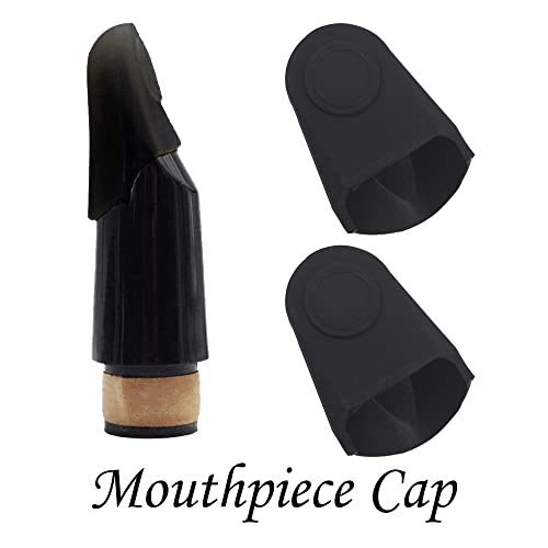 Yootones Rubber Mouthpiece Protector - 2Pcs Durable Cap for Saxophone & Clarinet (Black) - Image 5