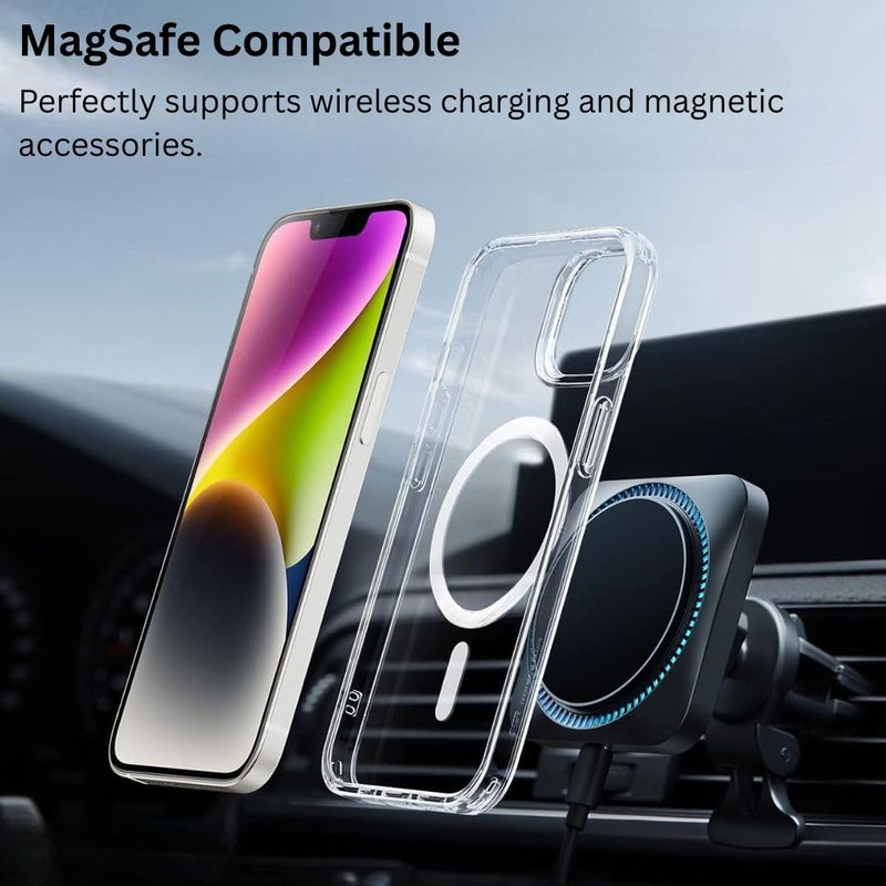 ShieldTech Back Case Cover for Apple iPhone 15 | Mag-Safe Compatible | Camera Protection | Transparent Mobile Phone Case Cover for Apple i Phone 15 | i Phone15 TPU Transparent Back Cover Case - Image 5