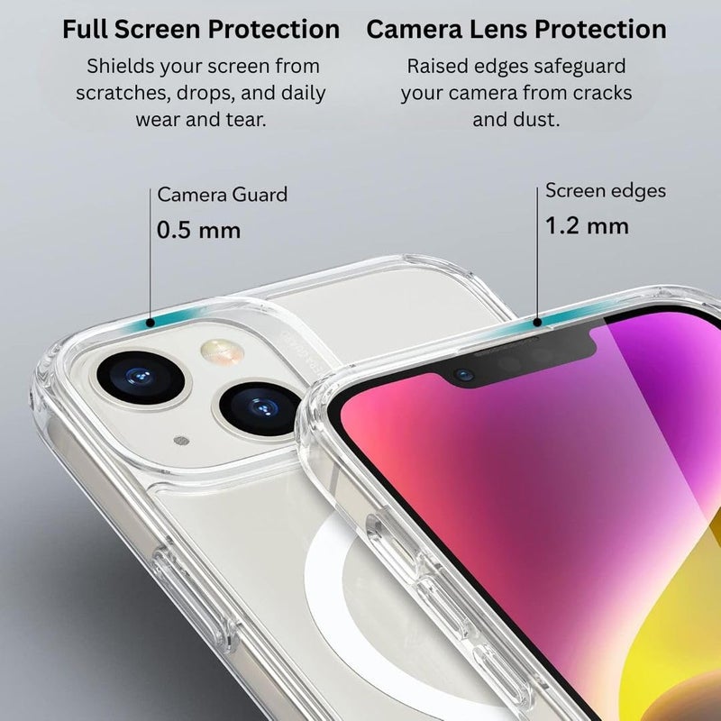 ShieldTech Back Case Cover for Apple iPhone 15 | Mag-Safe Compatible | Camera Protection | Transparent Mobile Phone Case Cover for Apple i Phone 15 | i Phone15 TPU Transparent Back Cover Case - Image 2