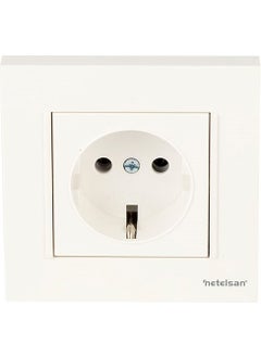Netelsan Byobu White Grounded Socket - Framed 