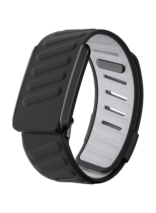 O Ozone Comfort Durable Silicone Wristband Compatible with WHOOP 4.0 Band, Soft Silicone Sports Loop Strap with U Shaped Connector for Men & Women -- Black - Image 1