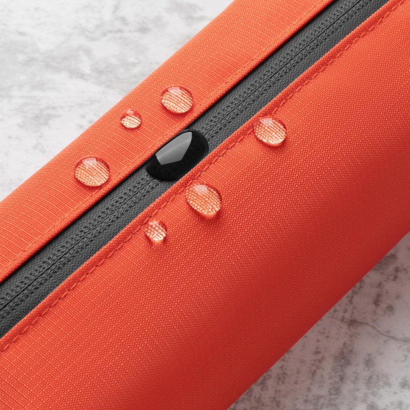 Comfyable Small Toiletry Bag for Men, Slim Mini Toothbrush Bag, Dopp Kit, Electronics, Tech, Gym, Water-Resistant Essentials Organizer, Cosmic Orange - Image 4