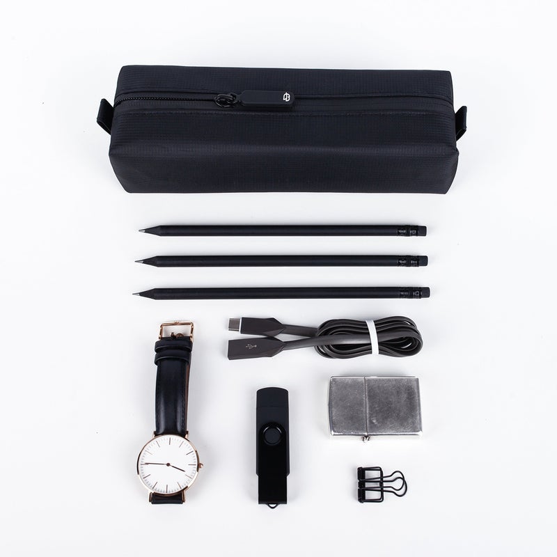 Comfyable Small Toiletry Bag for Men, Slim Mini Toothbrush Bag, Dopp Kit, Electronics, Tech, Gym, Water-Resistant Essentials Organizer, Cosmic Orange - Image 5