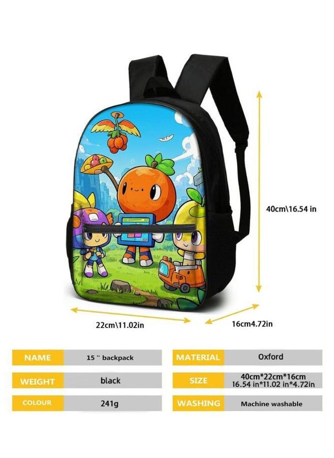 Cartoon three-piece schoolbag with zipper - 416