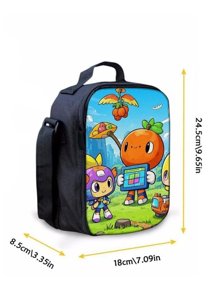 Cartoon three-piece schoolbag with zipper - 416