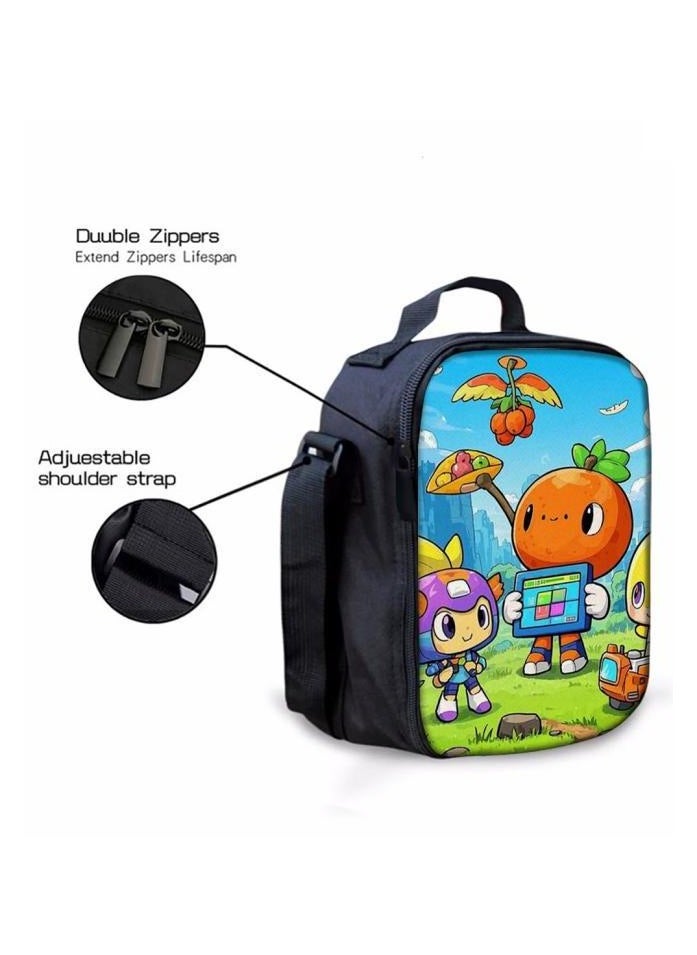 Cartoon three-piece schoolbag with zipper - 416