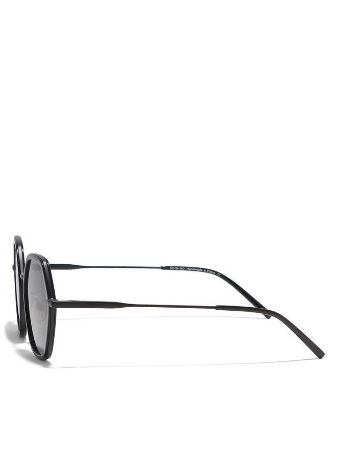 30 سندايز نظارات شمسية نسائية هندسية للحماية من الأشعة فوق البنفسجية لون أسود رمادي - Image 3