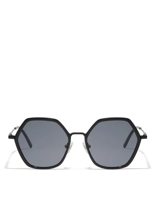30Sundays Equinox,Women Sunglasses, Geometric Sunglasses, UV Protection: UV400 (Black,Grey)