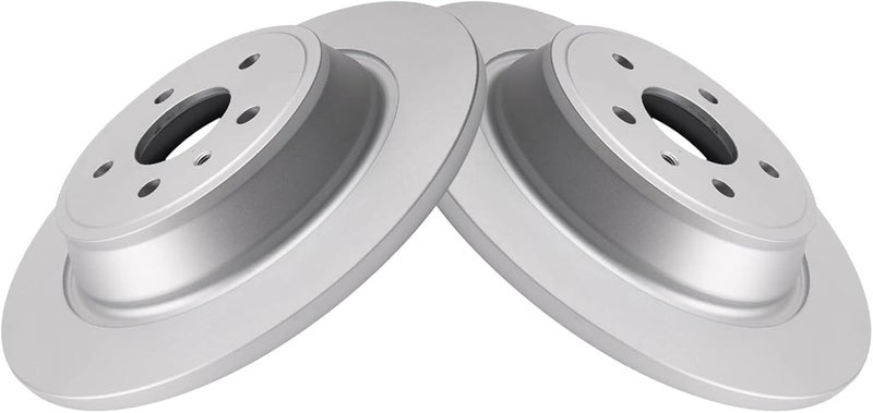 TRQ Rear Brake Rotor Set G Coated Solid Compatible with 2017-2019 Ford Escape 2013-2020 Fusion 2015-2019 Lincoln MKC 2013-2016 MKZ - Image 3