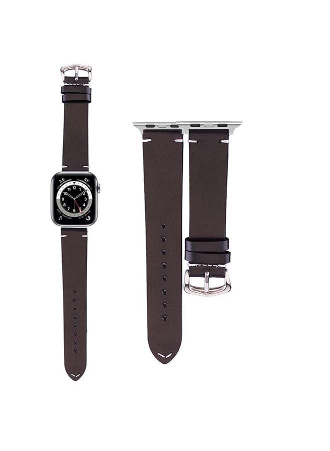 vesus Replacement Band For Apple Watch Series 6/SE/5/4/3/2/1 Dark Brown