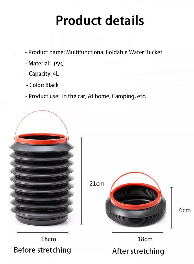 Generic Multi-functional portable folding trash can, suitable for outdoor use, furniture, and cars.  - Image 3