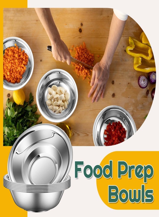 Tioncy 20 Pack Small Stainless Steel Mixing Bowls 6.3 Inch Wide Food Prep Bowls Set Metal Baking Prep Reusable for Kitchen Cooking Ingredient Salad Serving - Image 5
