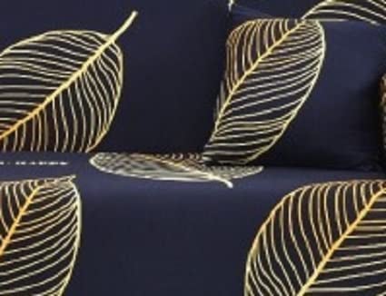 A CUBE LUXURY SOLUTIONS A CUBE LUXURY SOLUTIONS Sofa Cover 3 Seater and 2 Seater Slipcover Protector for L Shape Sofa Cover 5 Seater Stretch Polyester Spandex Golden  - Image 3