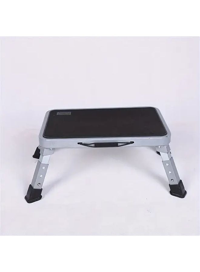 1pc Heavy Duty Metal Folding Ladder Adjustable Height Non Slip 330 Lbs Capacity - Image 1