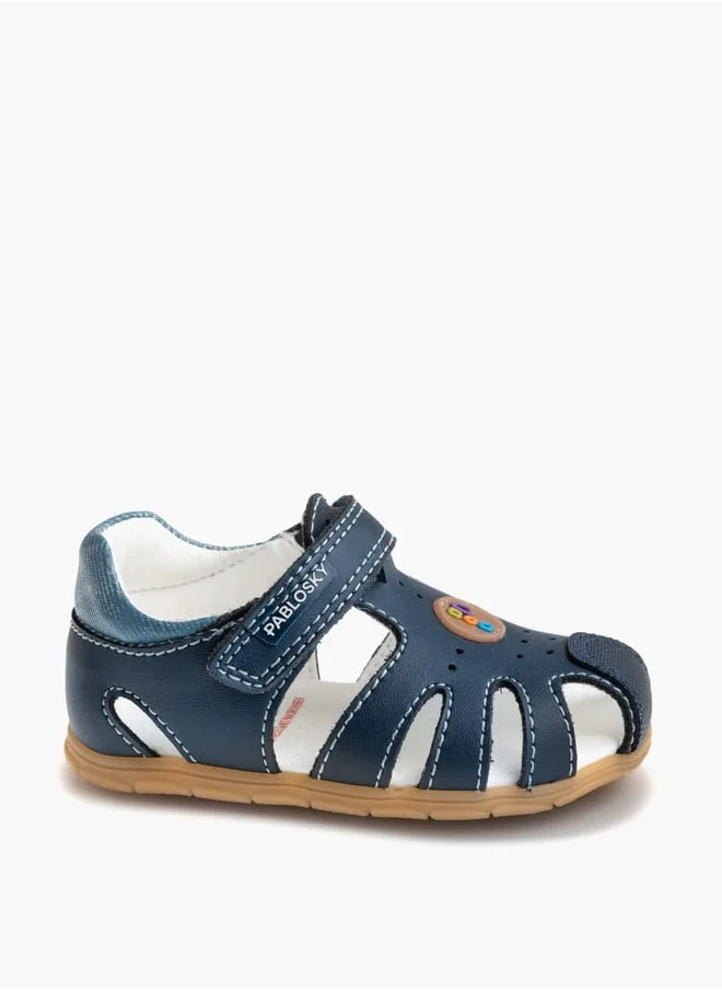 بابلوسكي Boys' Strap Sandals with Hook and Loop Closure