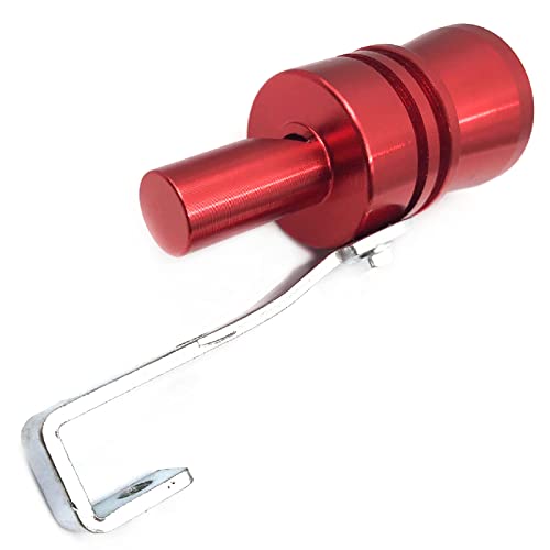 DEVMO 2pcs XL Size Aluminum Alloy Universal Turbo Sound Exhaust Muffler Pipe Whistle Car Roar Maker Red - Image 4