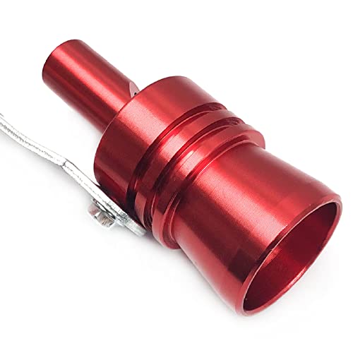 DEVMO 2pcs XL Size Aluminum Alloy Universal Turbo Sound Exhaust Muffler Pipe Whistle Car Roar Maker Red - Image 5