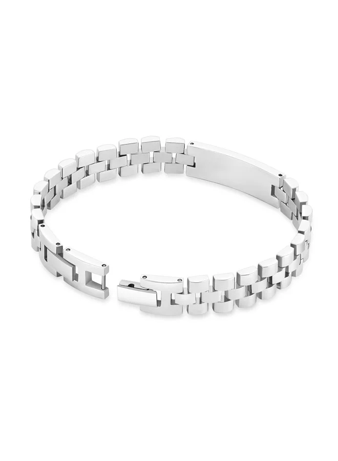 بالم انجلز Audra Stainless Steel Interlocking Links Bracelet for Men