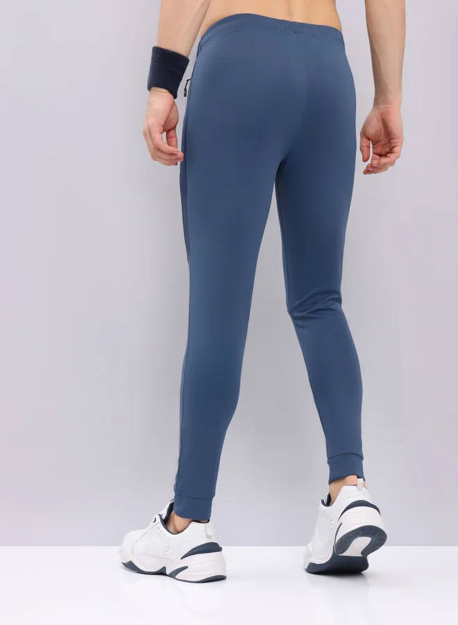 Technosport  Technosport Men Blue Melange Slim Fit Track Pants for Men | Best Price UAE