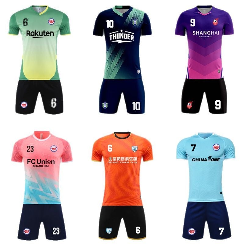 Football Uniform Suit Men'S Quick-Drying Children'S Adult Game Training Team Uniform Sportswear Short-Sleeved Football Jersey Printing - Image 5