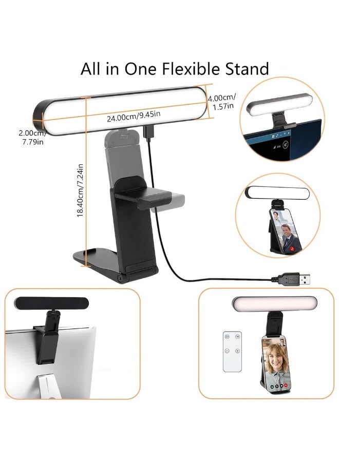 Selfie Light Video Conference Lighting Webcam Light With Remote & Touch Control Zoom Lighting For Computer LED Monitor Laptop Light For Video Conferencing/Streaming/Video - Image 3