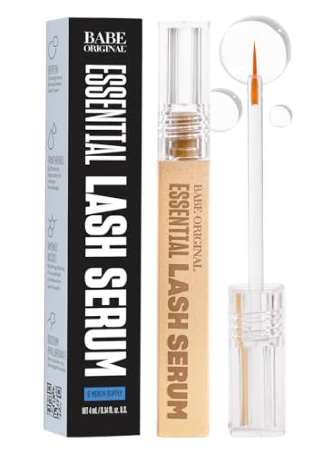 BABE ORIGINAL سيروم رموش بيبي الأصلي  مظهر رموش أكثر كثافة وطولاً  علاج متقدم لتعزيز الرموش للرموش الطبيعية  الحواجب  نباتي  خالي من القسوة - Image 1