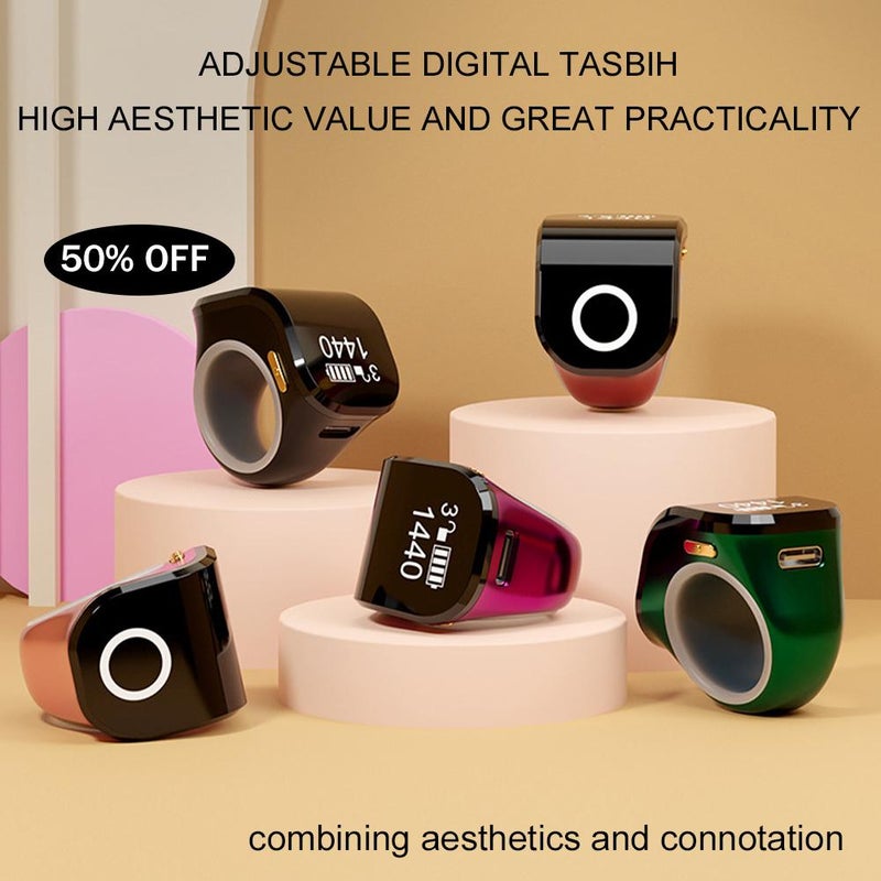 عداد أصابع إلكتروني، عداد رقمي مع LED، عداد أصابع صامت قابل لإعادة الشحن، عداد يدوي لعرض الأرقام للغولف، عدّ السلع، حياكة المسلمين - Image 5