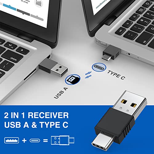 Dino Strike Physical and Digital Pointer Presentation Clicker for Powerpoint Presentations,2 in 1 USB A and USB C Wireless Presenter Remote with Highlighting Magnifier for LED LCD Screen - Image 3