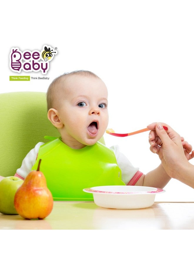 BeeBaby Heat Sensitive Baby Feeding Spoon Set, 100% BPA Free Food Grade Material with a Soft Heat Sensor Colour Changing Tip for Infant Weaning, Baby self-Feeding Utensils. (Pack of 2, Pink) - Image 3