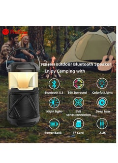ProOne Portable Wireless Speaker with Camping Lantern & Power bank, ProOne PSB4905, IPX5 Waterproof, 20W Power, Bluetooth 5.3, Power Bank Functionality  - Image 2