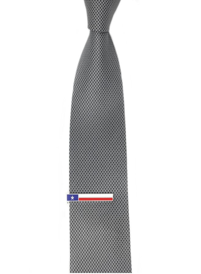 MENDEPOT أزرار أكمام على شكل علم ولاية تكساس، مشبك ربطة عنق، مشبك ربطة عنق على شكل علم النجمة الوحيدة، في علبة (مشبك ربطة عنق) - Image 4