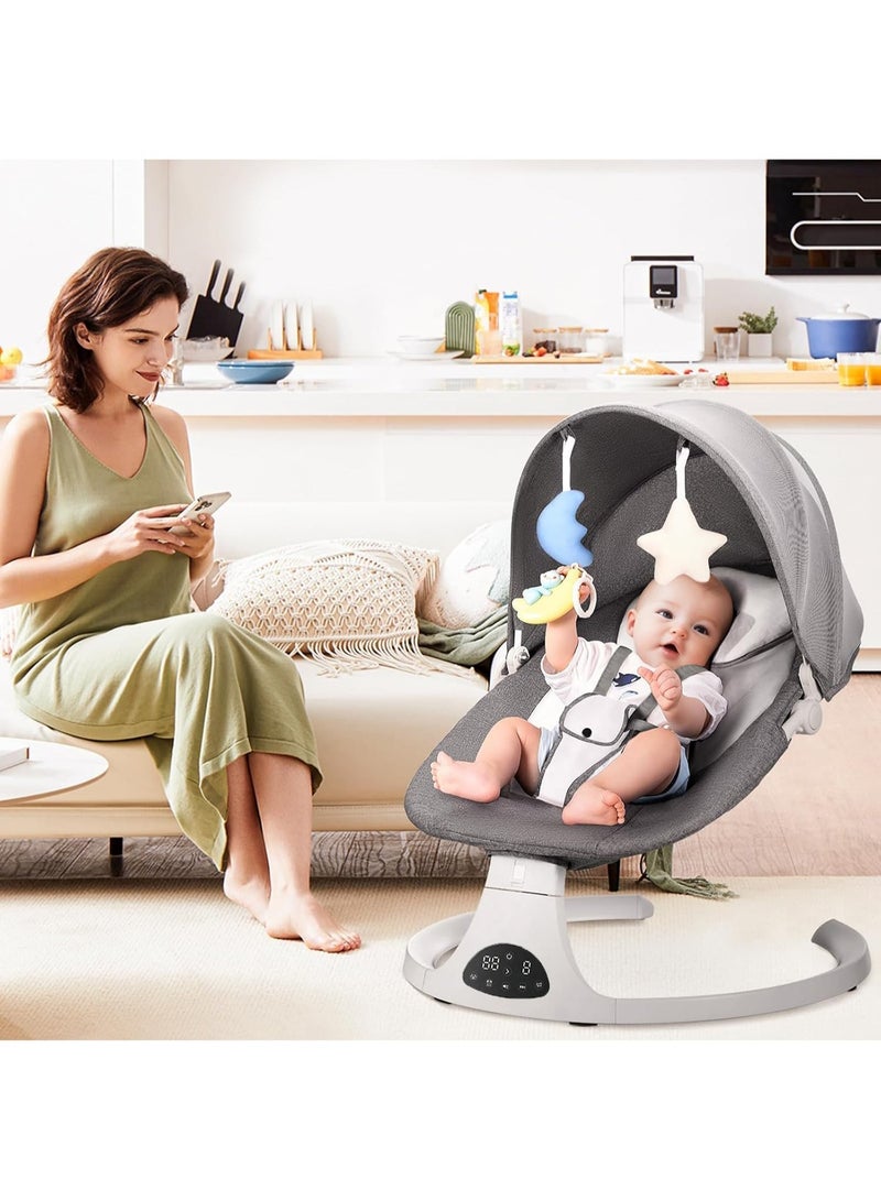 CoddleBaby Baby Swing for Infants - Portable Electric Baby Rocker with Music Speaker, 5 Swing Speed, Remote Control Bouncer for Newborns, Bluetooth Infant Swing for Indoor and Outdoor - Image 4