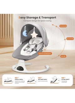 CoddleBaby Baby Swing for Infants - Portable Electric Baby Rocker with Music Speaker, 5 Swing Speed, Remote Control Bouncer for Newborns, Bluetooth Infant Swing for Indoor and Outdoor - pzsku/Z2ABF5F5E7EA62A8987F8Z/45/_/1735631849/6d4fc2ad-e423-402d-884b-759aa333a2b3