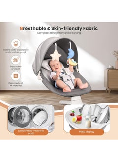 CoddleBaby Baby Swing for Infants - Portable Electric Baby Rocker with Music Speaker, 5 Swing Speed, Remote Control Bouncer for Newborns, Bluetooth Infant Swing for Indoor and Outdoor - pzsku/Z2ABF5F5E7EA62A8987F8Z/45/_/1735631878/df127b70-bbe1-4403-bcc0-0013359f18d0