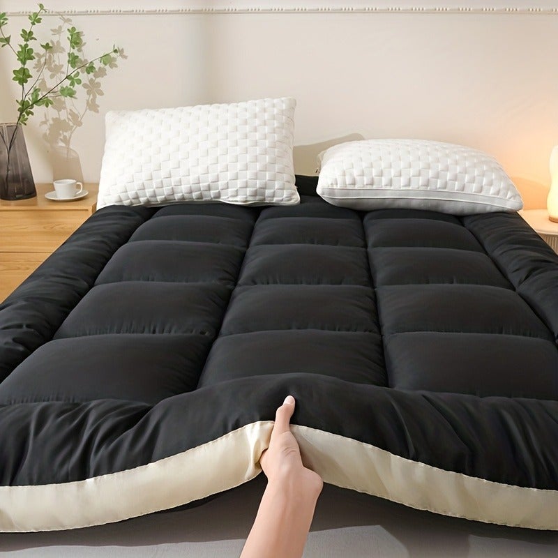 1pc Luxury Mattress Pad, Instant Warmth Winter Cold Protection, Ultra-Soft Comfortable Thickened Warm Mat, Corner Straps, 3D Quilted Mattress Protector, Skin-Friendly Breathable, Fluffy, Fall Winter Choice, Single Double Bed Cover Large Size - Image 4