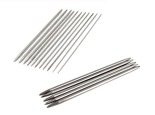 Z-Color 11 Sizes 55Pcs 7.9" Double Pointed Stainless Steel Knitting Needles Set 2MM -6.5MM - Image 3