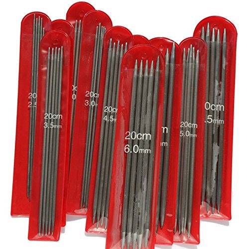 Z-Color 11 Sizes 55Pcs 7.9" Double Pointed Stainless Steel Knitting Needles Set 2MM -6.5MM - Image 5