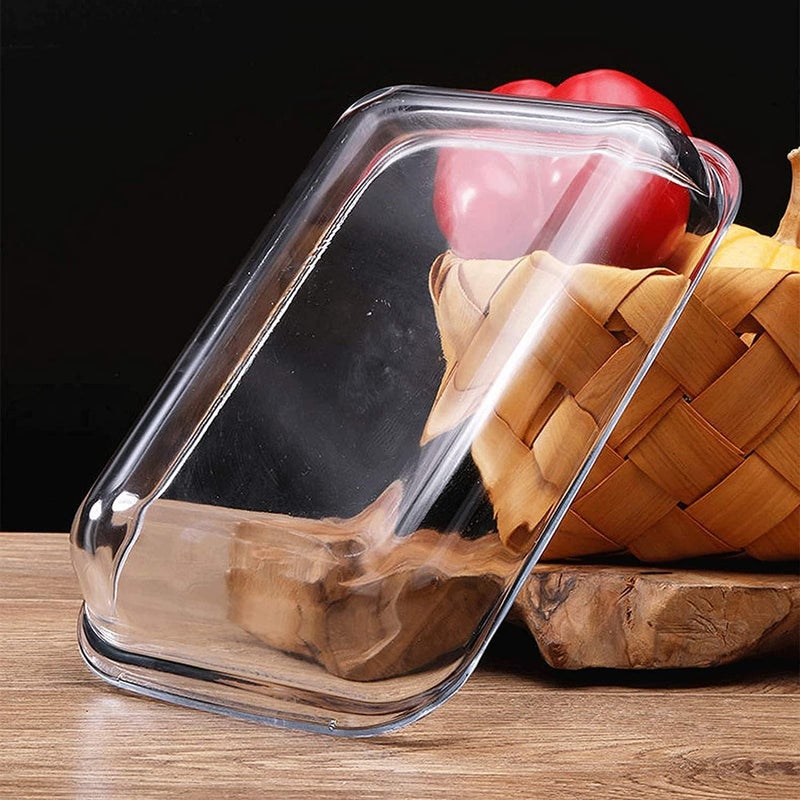RIVERFAB Borosilicate Glass Baking Dish | Microwave Safe, Baking Tray for Microwave Oven I Oven Safe Cookware I Baking Dish for Oven I Transparent Serving Bowl I Glass Bowl (BAKING TRAY 1600ML PACK OF 1) - Image 4