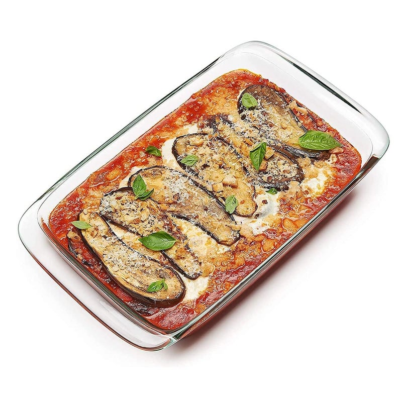 RIVERFAB Borosilicate Glass Baking Dish | Microwave Safe, Baking Tray for Microwave Oven I Oven Safe Cookware I Baking Dish for Oven I Transparent Serving Bowl I Glass Bowl (BAKING TRAY 1600ML PACK OF 1) - Image 2
