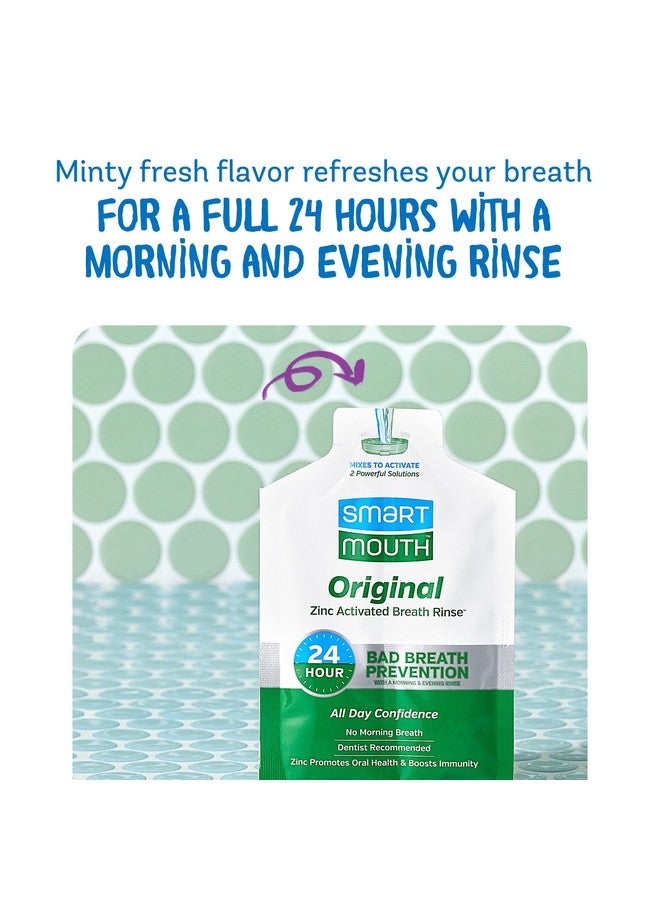 SmartMouth Original Activated Mouthwash - Adult Mouthwash for Fresh Breath - Oral Rinse for 24-Hour Bad Breath Relief with Twice Daily Use - Fresh Mint Flavor - 0.4 Fl Oz (20 Travel Packs) - Image 3